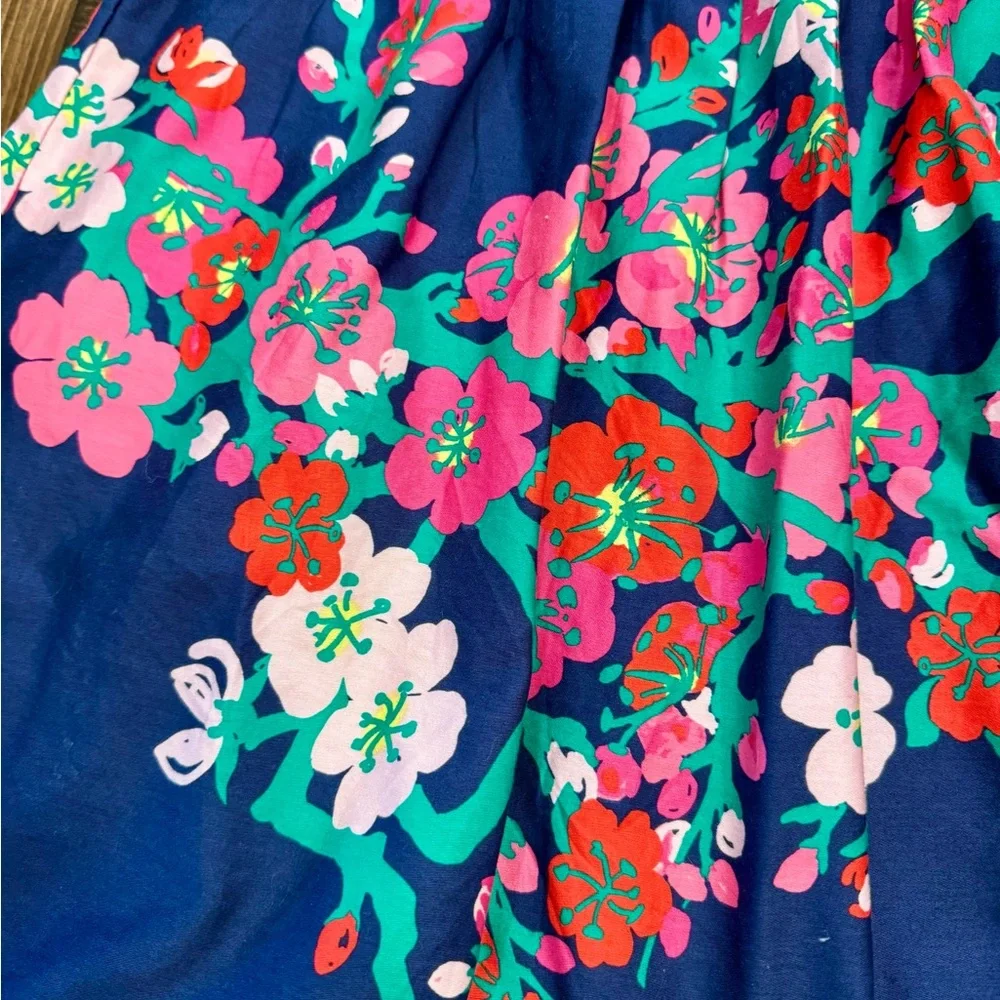 Lilly‎ Pulitzer Lottie Navy Floral Strapless Dress - Picture 4 of 9